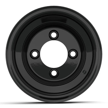 Nivel 8x7 Gloss Black Steel Wheel N28478 For Golf Carts Centered Hub Premium Durable Balanced Handling