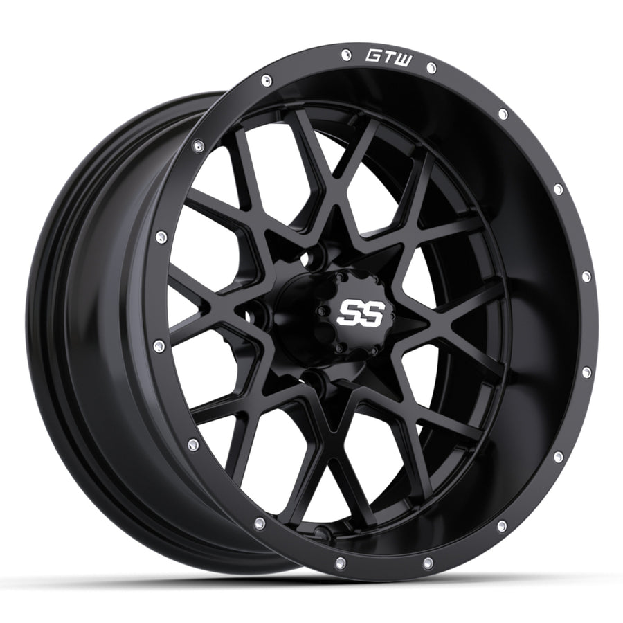 Nivel N19-229 Vortex 14x7 matte finish wheel for golf carts, premium quality rim with sleek design.