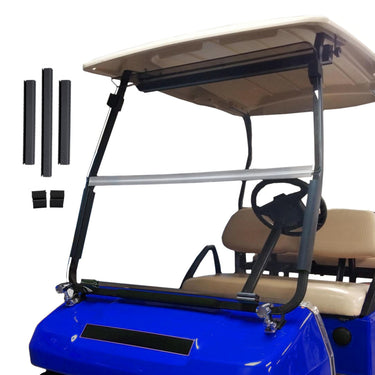 Nivel N35346 Clear Club Car DS Folding Windshield For 2000 And Newer Golf Carts Weather Protection