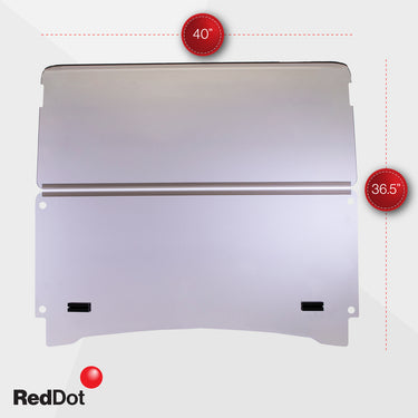 Nivel N6025 Red Dot Tinted Folding Windshield For Yamaha G29 Drive Golf Cart UV Glare Reduction