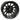 RED HAWK LLC TIR-RX104 RHOX RX104 12 Spoke Black Wheel with Center Cap, 12x7 ET-25