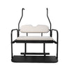 Rainier Parts flip seat kit for Club Car DS golf carts, white, durable, easy to install, provides extra seating and versatility.