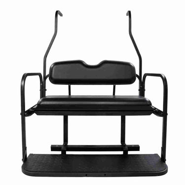 Rainier Parts flip seat kit for Club Car DS golf cart, black, convertible to cargo bed, durable and versatile for golf cart enthusiasts