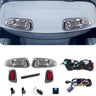 Rainier Parts LED Deluxe Light Kit for EZ-GO RXV golf cart, 12-48V, high-brightness lights for improved visibility and style.