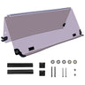 Rainier Parts tinted folding windshield for Club Car Tempo Precedent golf cart, durable PMMA protection, stylish design.