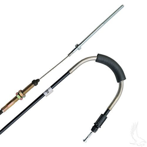 Red Hawk EZGO gas golf cart accelerator cable, 49.75 inches, premium replacement part for EZGO 2003 onward.