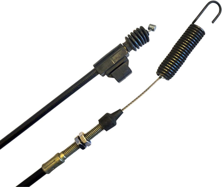 Red Hawk Accelerator Cable CBL074 for EZGO golf carts, showing the red throttle cable with connectors and cable length details.
