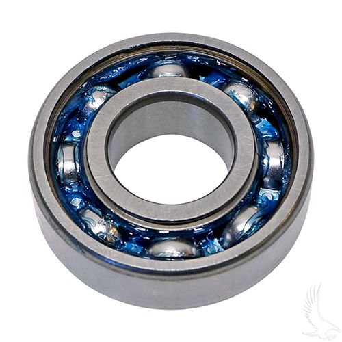 Redhawk BRNG-009 open ball bearing for golf carts, compatible with E-Z-GO, Club Car, and Yamaha models, shown in the image.