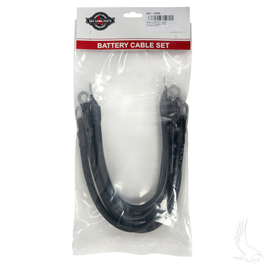 Red Hawk BAT1002A Battery Cable Set For Club Car DS 48V Five 14 Inch Cables 4 Gauge Golf Cart Owners
