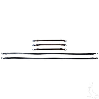 Red Hawk Battery Cable Set For Yamaha Drive 8V Premium 4 Gauge Cables Kit 3x9in 2x26in For Pros And DIY