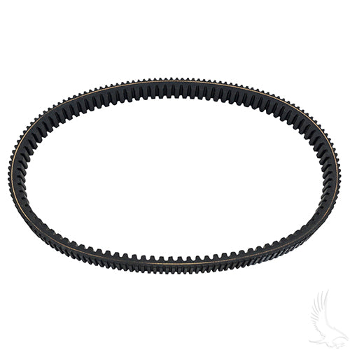 Red Hawk drive belt BLT-0025 for EZGO RXV, TXT golf carts with Kawasaki Team Clutch, durable replacement belt.