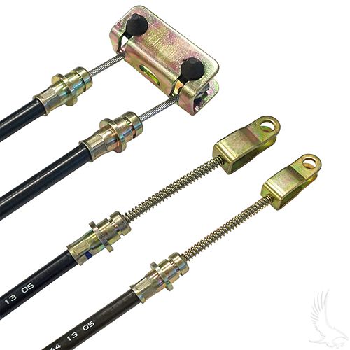 Redhawk brake cable set for EZ-GO Marathon 93-94 golf cart, includes 46-inch and 34.25-inch brake cables, durable OEM replacement parts.