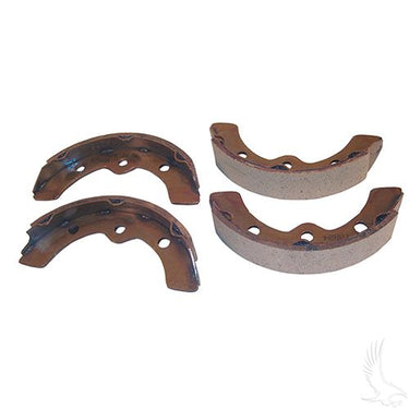 Brake Shoes BRK-004 4-Piece Replacement Set Red Hawk For EZGO Club Car Yamaha Golf Carts