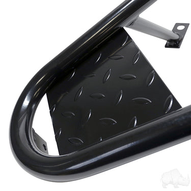 BG126 Front Brush Guard For EZGO RXV 16 Plus Golf Carts Red Hawk By RHOX Powder Coat Black