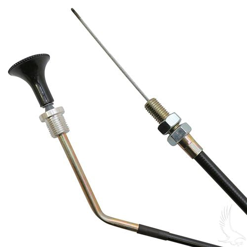 Red Hawk CBL-034 red choke cable for EZGO golf carts 1994+, 25.5-inch replacement premium cable with durable construction.