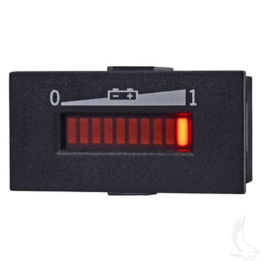 Red Hawk CGR109 48V digital charge meter for precise battery monitoring in EVs and renewable energy systems.