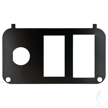 Red Hawk OEM console plate with forward-reverse switch and vertical SOC meter for EZGO PDS golf cart.