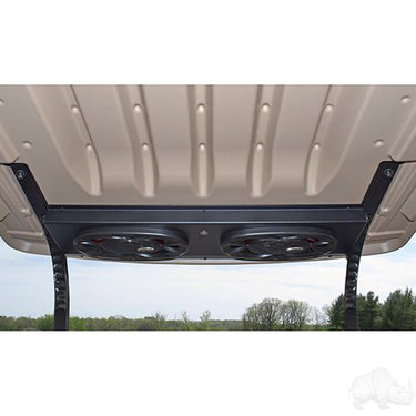 Red Hawk RAD-556 OEM Overhead Audio Console For Golf Carts EZ-GO RXV 08 Built In Bluetooth Amp And Roof Mount Speakers