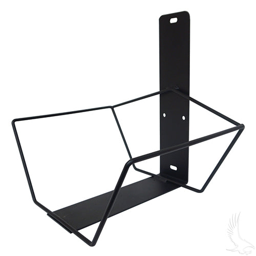 Redhawk ACC-CLR52 cooler bracket for Igloo Legend 12, mounted on EZ-Go TXT golf cart for secure, easy cooling access.