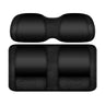Red Hawk DoubleTake Veranda front cushion set for EZGO RXV golf carts, black-on-black seat cushions, OEM DT1113-BBK model