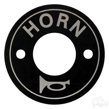 Redhawk Red Hawk Horn decal, bold red design, floor mount, fade-resistant, easy to install for cars and golf carts.