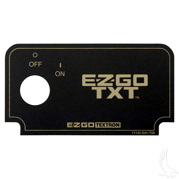 Redhawk OEM KEY21 decal for EZ GO TXT Medalist golf cart key switch, weatherproof and durable label for secure identification.