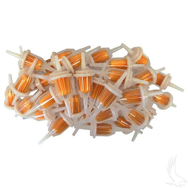 Red Hawk OEM Inline Fuel Filter FIL0014B for Golf Carts 50 Pack EZGO RXV Club Car Yamaha