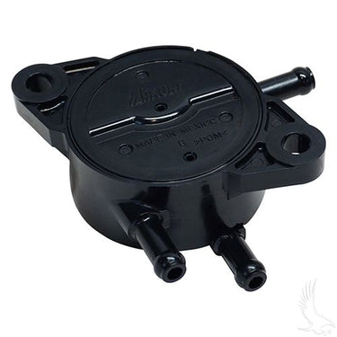 Red Hawk FP-009 fuel pump for Club Car FE290 FE350, high-performance replacement part with visible pump and fittings.