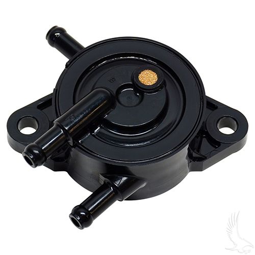 Redhawk FP-009 fuel pump for Club Car FE290 FE350 high-performance replacement, showing a red and black automotive fuel pump.