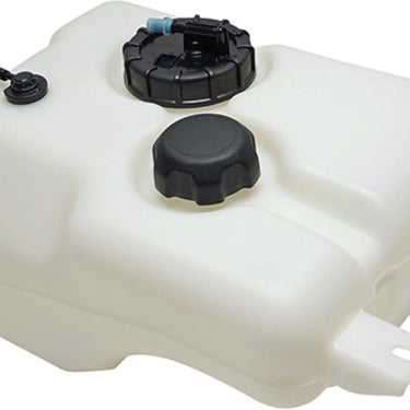 Redhawk FP-103 gas tank for EZ-GO RXV golf cart, non-EFI model, showing the red fuel tank with mounting points.