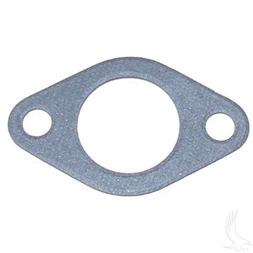 Red Hawk OEM carb-036 intake manifold gasket for EZ-GO 2-cycle golf cart engines, showing the gasket and engine parts.