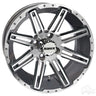 Red Hawk RX275 Machined Gun Metal Wheel Rim 14x7 ET25 For Golf Cart Enthusiasts - Rainier Parts