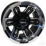 Red Hawk RX286 Wheel Machined Matte Black 12x7 ET25 For Golf Carts Premium Alloy Performance - Rainier Parts