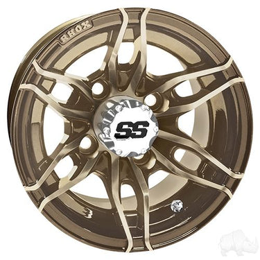 Red Hawk RX376 Bronze Wheel 10x7 ET25 For Golf Carts Premium Durable Finish Upgrade - Rainier Parts