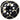 Red Hawk RX383 Golf Cart Wheel 14x7 ET25 Gloss Black With Gold Accents For Bold Style And Durable Performance - Rainier Parts
