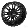 Red Hawk RX271 Golf Cart Wheel 12x7 ET25 Black Center Cap Durable Performance For Golf Cart Owners - Rainier Parts