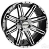 Red Hawk RX275 Wheel Machined Gloss Black 14x7 ET25 For Golf Cart Enthusiasts Premium Performance - Rainier Parts