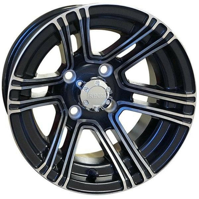 Red Hawk RHOX RX360 Machined Black Wheel With Center Cap For Golf Cart Enthusiasts Premium Performance - Rainier Parts