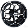 Red Hawk RHOX RX383 Wheel 14x7 Machined Gloss Black For Golf Cart Enthusiasts And Performance - Rainier Parts