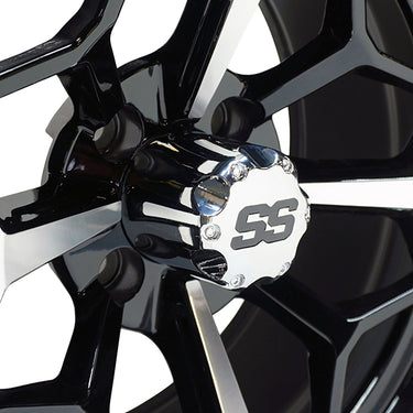 Red Hawk RHOX RX383 Wheel 14x7 Machined Gloss Black For Golf Cart Enthusiasts And Performance - Rainier Parts
