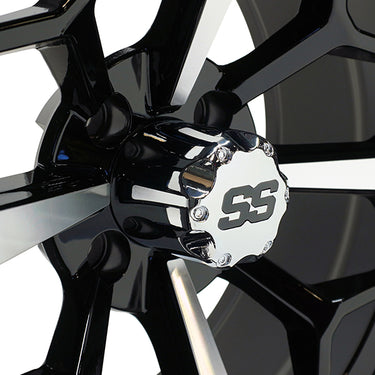Red Hawk RX384 Wheel 15x7 Gloss Black ET25 For Golf Carts - Rainier Parts