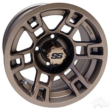 Red Hawk RX390 Halcyon Golf Cart Wheel 12x7 ET25 Premium Durable Rim For EZGO Club Car - Rainier Parts