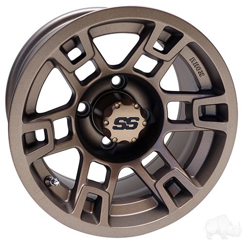 Red Hawk RX390 Halcyon Golf Cart Wheel 12x7 ET25 Premium Durable Rim For EZGO Club Car - Rainier Parts