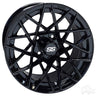 Red Hawk RHOX RX394 Wheel 14x7 Gloss Black ET25 Golf Carts - Rainier Parts