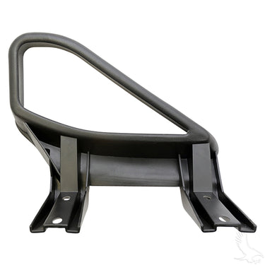 Redhawk Hip Restraint for EZGO TXT Medalist golf carts, 1994-2013, showing the safety restraint installed on the seat.