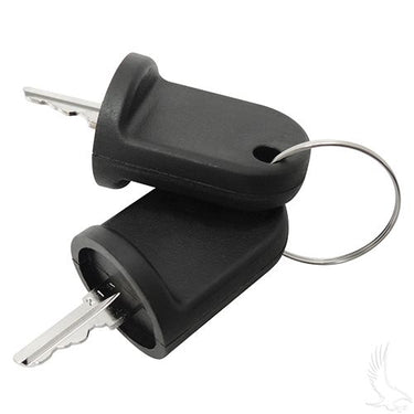 Red Hawk KEY EZ2 Set of 2 Keys for EZ GO RXV 08 Plus Golf Carts Replacement Ignition Keys