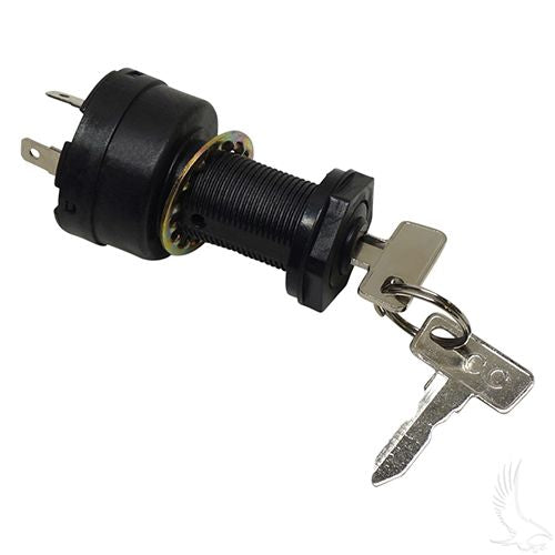Redhawk KEY-62 key switch for Club Car Tempo, Onward, Precedent models, easy install, security switch for electric golf carts.