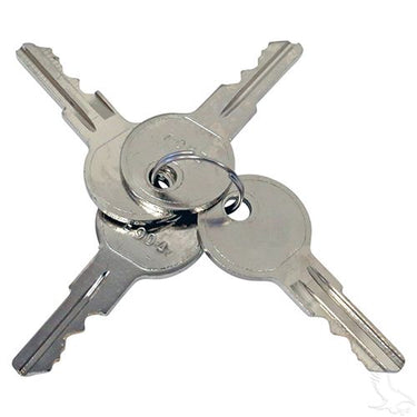 Red Hawk KEY-73 Key Switch For EZGO TXT 96 Plus Golf Cart Two Terminal Ignition Mixed Key Codes