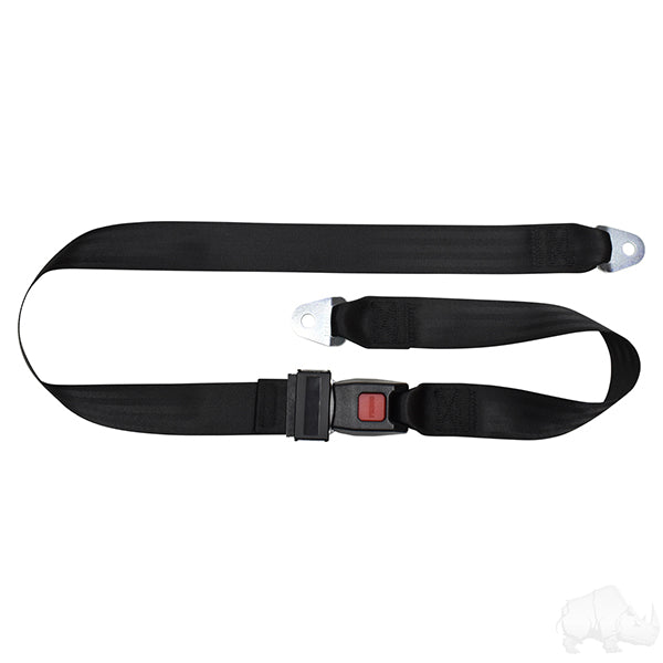 Red Hawk Seat Belt SEAT 2000 60 Inch Fully Extended Black Lap Belt Universal Fit for Golf Carts UTVs