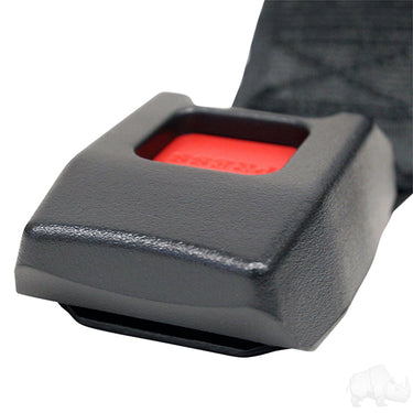 Red Hawk Seat Belt SEAT 2000 60 Inch Fully Extended Black Lap Belt Universal Fit for Golf Carts UTVs